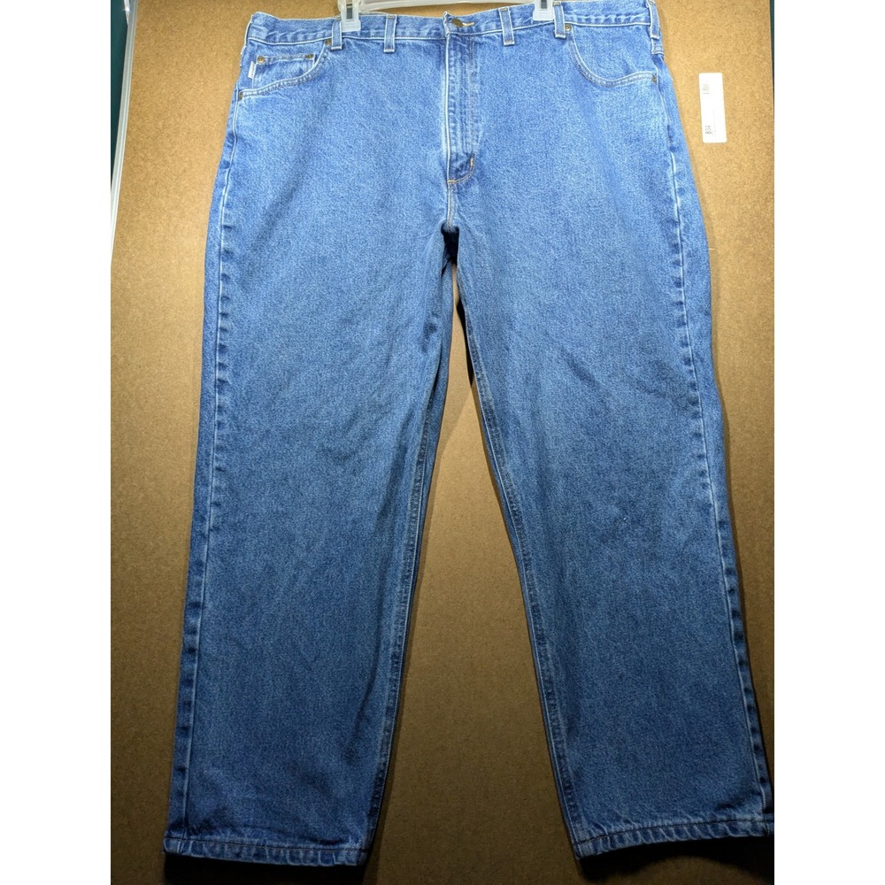 Carhartt B17-DST Relaxed Fit Jeans Mens 46x30 Medium Wash Blue Denim Work Pants